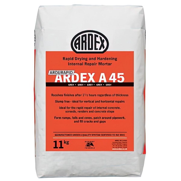 Ardex Ardurapid A45 Rapid Drying And Hardening Internal Repair Mortar11kg