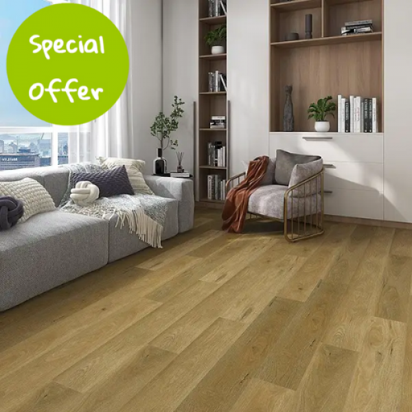 Alva Natural Oak Plank Luxury Vinyl Tile LVT Gluedown 