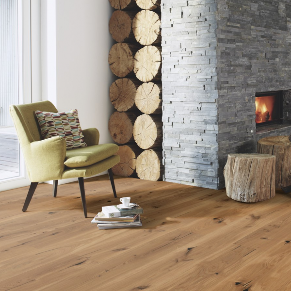 Boen Oak Espressivo Oiled 181mm Brushed Bevelled Engineered Wood Flooring 10156612