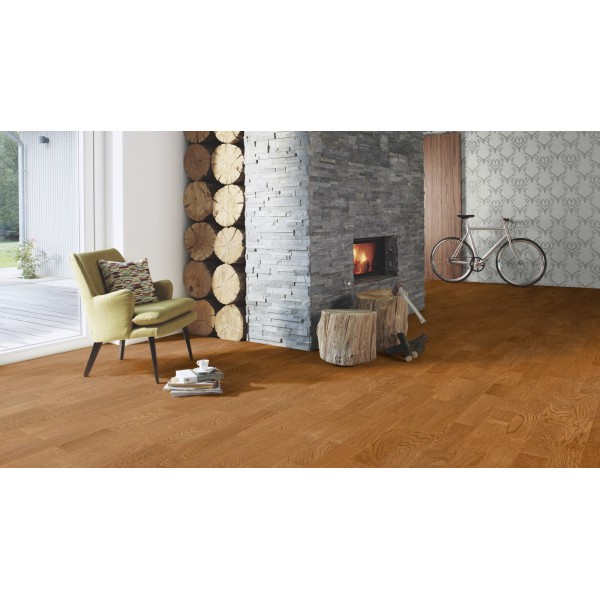 BOEN Oak Toscana 3-Strip 215 Matt Lacquered Square Edge Engineered Wood Flooring 10041721