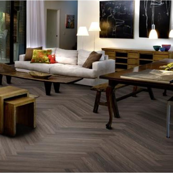 Kahrs Tongass Herringbone Click Luxury Vinyl Tile Flooring 