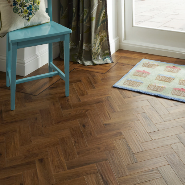Karndean Art Select Morning Oak Parquet AP06 Gluedown Luxury Vinyl Tile (Limited Stock Available at Special Rate) 