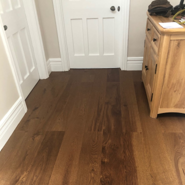 Norske Oak Piper Brushed and Cognac Lacquered Engineered Wood Flooring