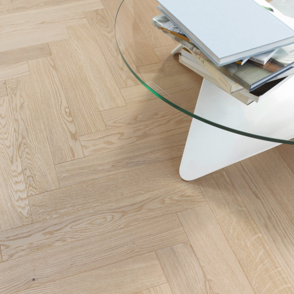 Norske Oak Shortbread Matt Lacquered Engineered Herringbone Flooring