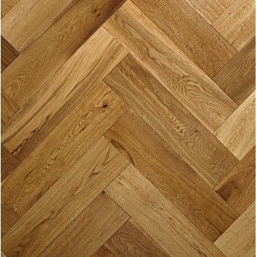 Norske Oak Gemini Lacquered Engineered Herringbone Flooring
