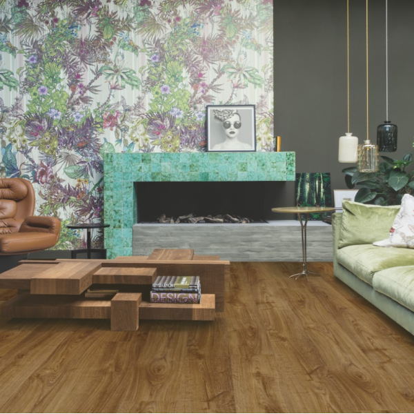Quick-Step Bloom Autumn Oak Brown AVMPU40090 Flooring with Built in Underlay 