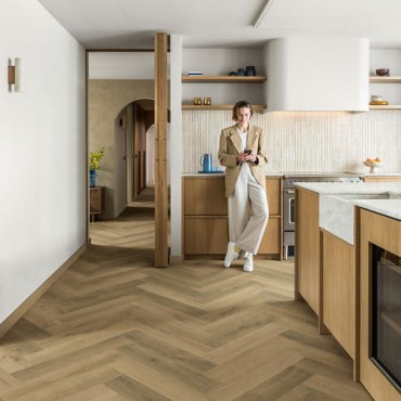 Quick-Step Impressive Design Charred IMD8245 Oak Herringbone Laminate 