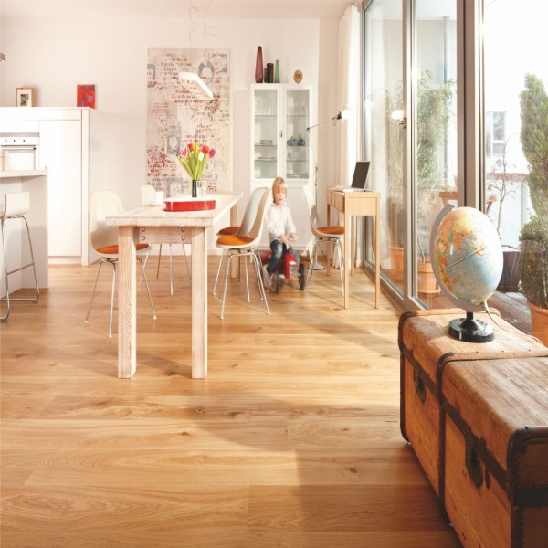 BOEN Oak Vivo Castle 1-Strip 209mm Micro Bevelled Live Natural Oil Engineered Wood Flooring 10036295