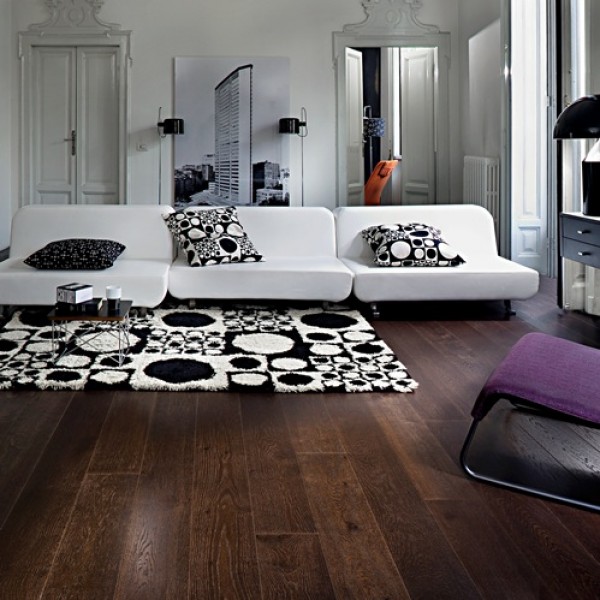 Kahrs Oak Nouveau Black Matt Lacquered Engineered Wood Flooring