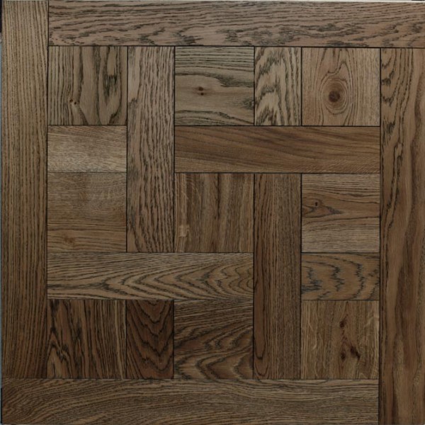 Woodpecker Signature Design Panel Clarence Aged Oak Hardwax Oiled Brushed Perimeter Bevel 750x750mm Engineered Wood Flooring