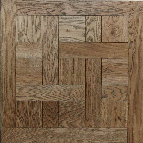Woodpecker Signature Design Panel Clarence Royal Oak Hardwax Oiled Brushed Multi Micro Bevel 750x750mm Engineered Wood Flooring