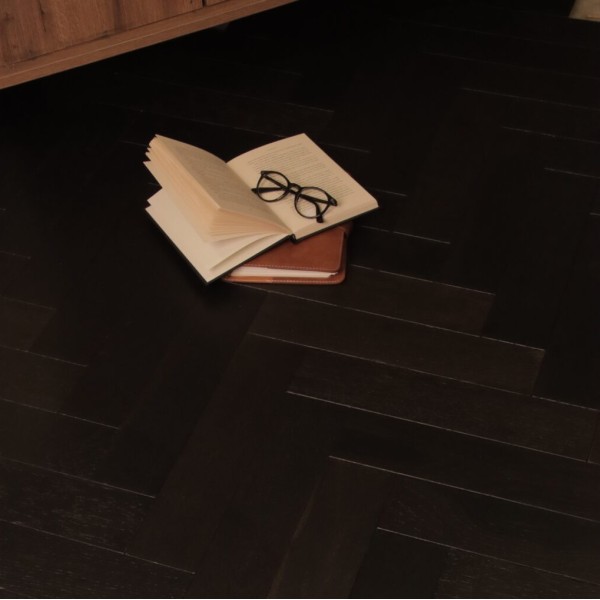 Woodpecker Goodrich Charred Oak Engineered Herringbone Flooring Clearance Item 32-GDC-300 Limited Stock 